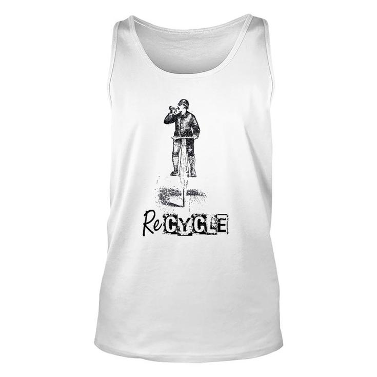 Steampunk Recycle Bicycle Unisex Tank Top