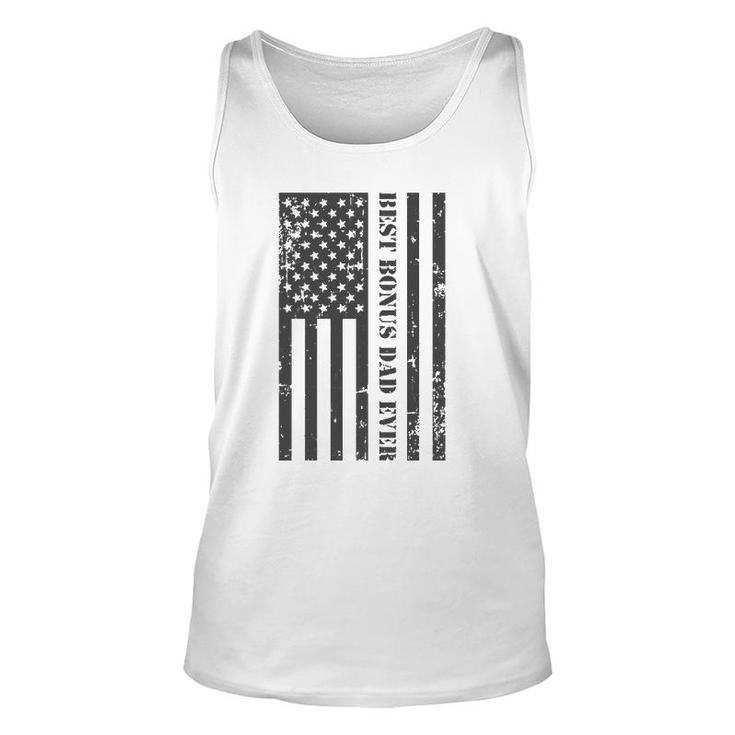 Stepfather Best Bonus Dad Ever Father's Day Flag Tank Top