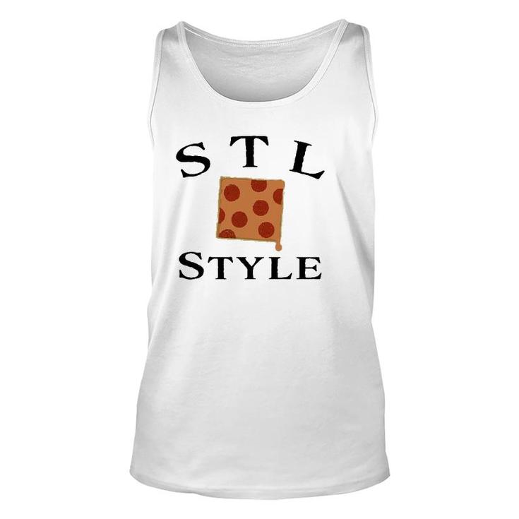Stl St Louis Style Pepperoni And Provel Square Pizza Unisex Tank Top