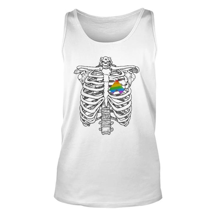 Straight Alliance Ribcage Gift For Straight Ally Pride Flag Unisex Tank Top