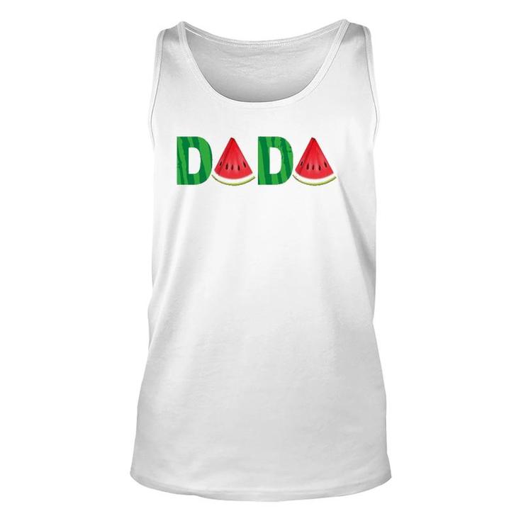 Summer Dad Dada Watermelon One In A Melon Party Daddy Unisex Tank Top