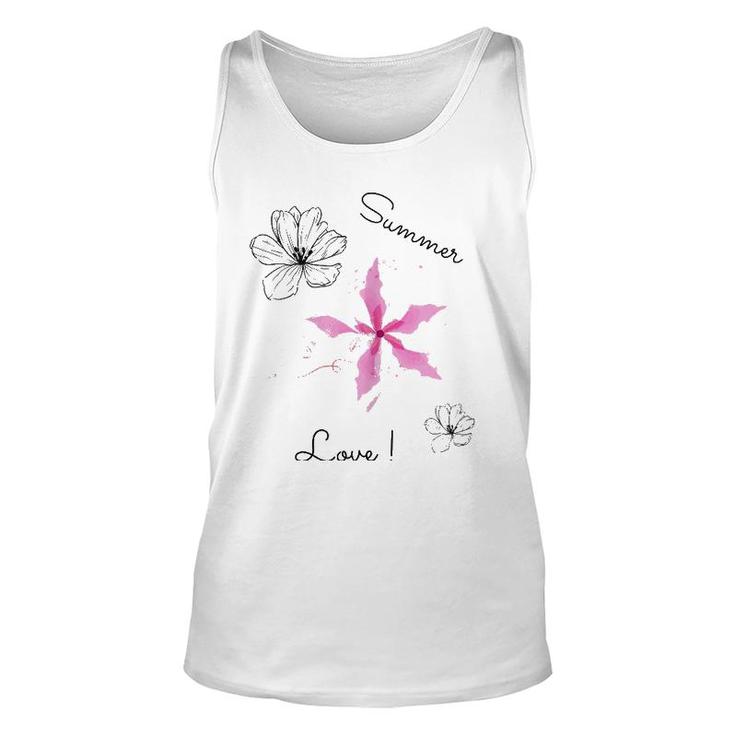 Summer Love Floral Gift Unisex Tank Top