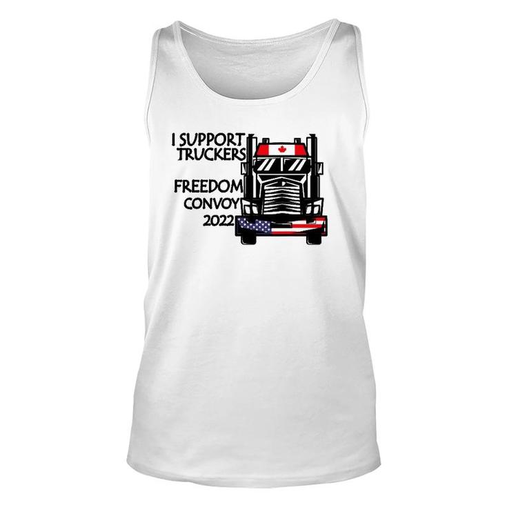 Support Canadian Truckers Freedom Convoy 2022 Usa & Canada Unisex Tank Top