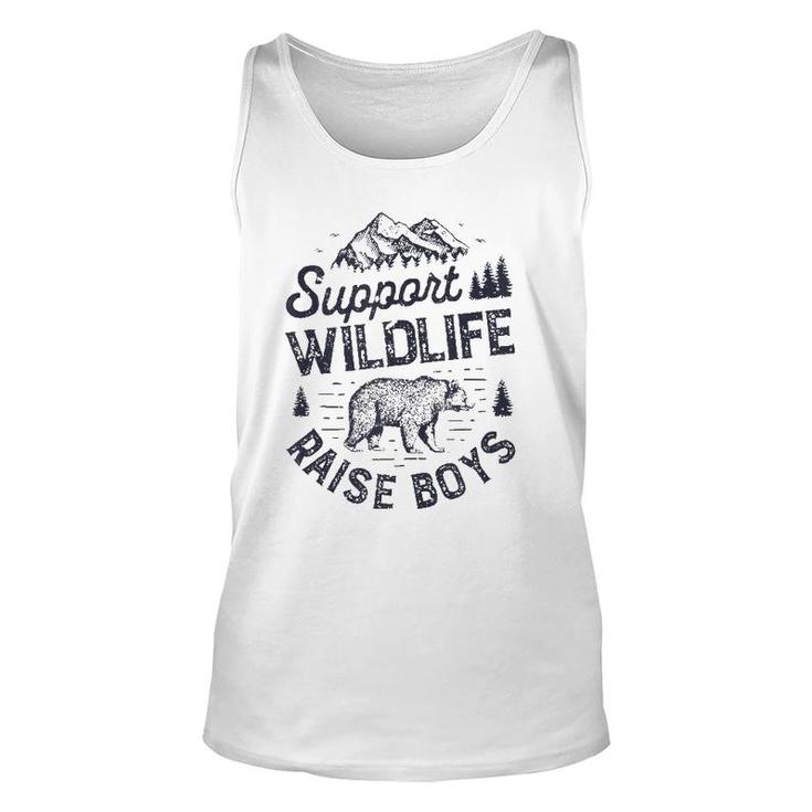 Support Wildlife Raise Boys Parents Mom Dad Mother Father  Unisex Tank Top