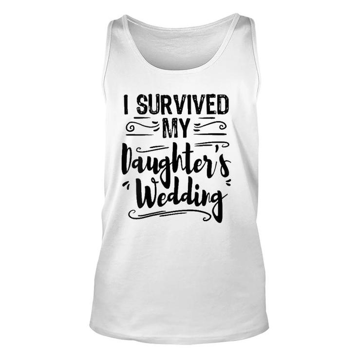 Womens I Survived My Daughters Wedding Father Of The Bride V-Neck Tank Top