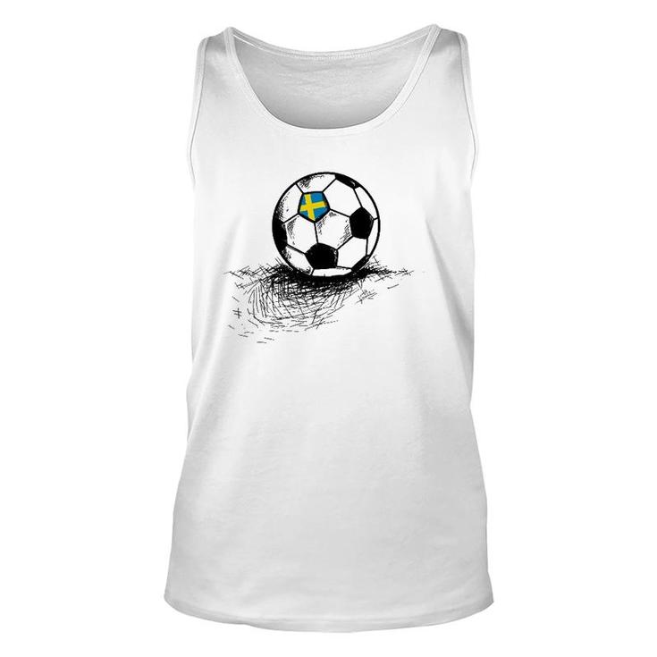 Sweden Soccer Ball Flag Jersey - Swedish Football Gift Unisex Tank Top
