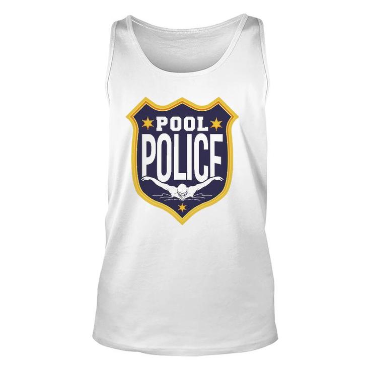 Swimming Swimmer Swim Pool Police Coach Dad Unisex Tank Top