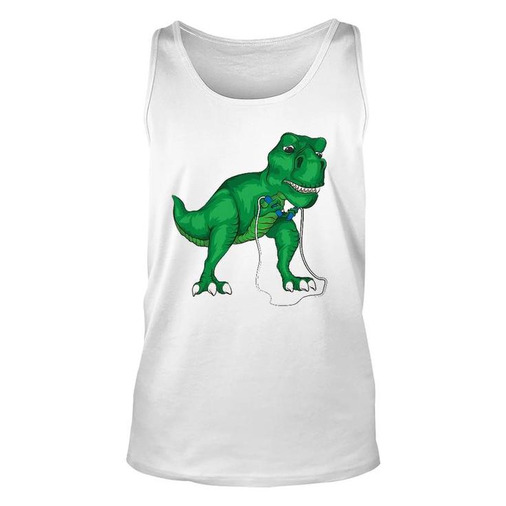 T-Rex Hates Jump Rope Cute Love Dinosaurs Funny Gym Gift Unisex Tank Top