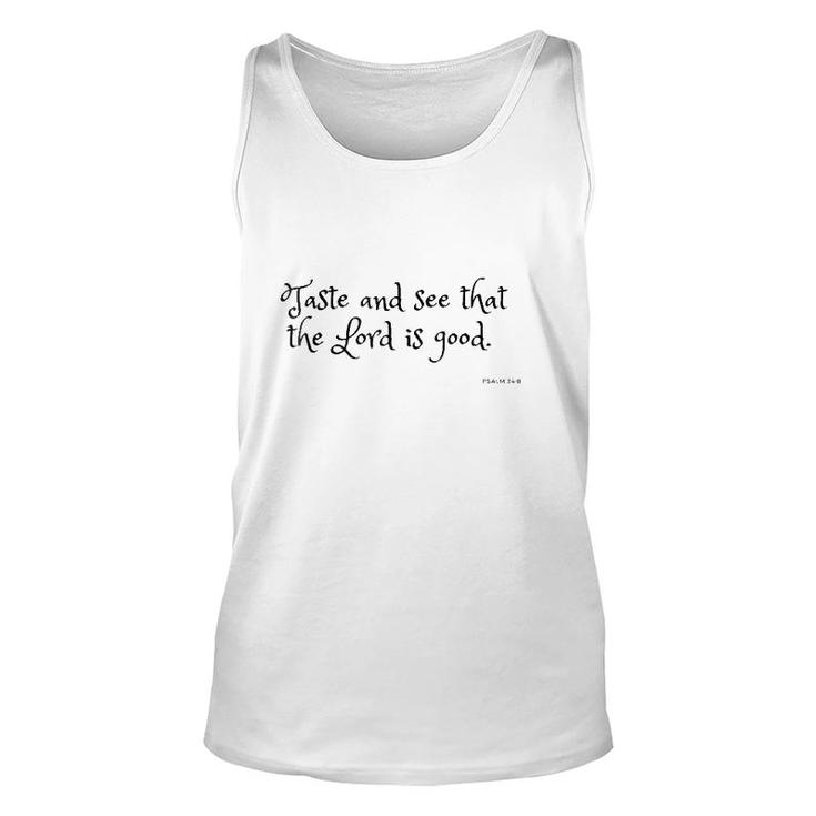 Taste And See That The Lord Is Good Top Christian Verse Unisex Tank Top