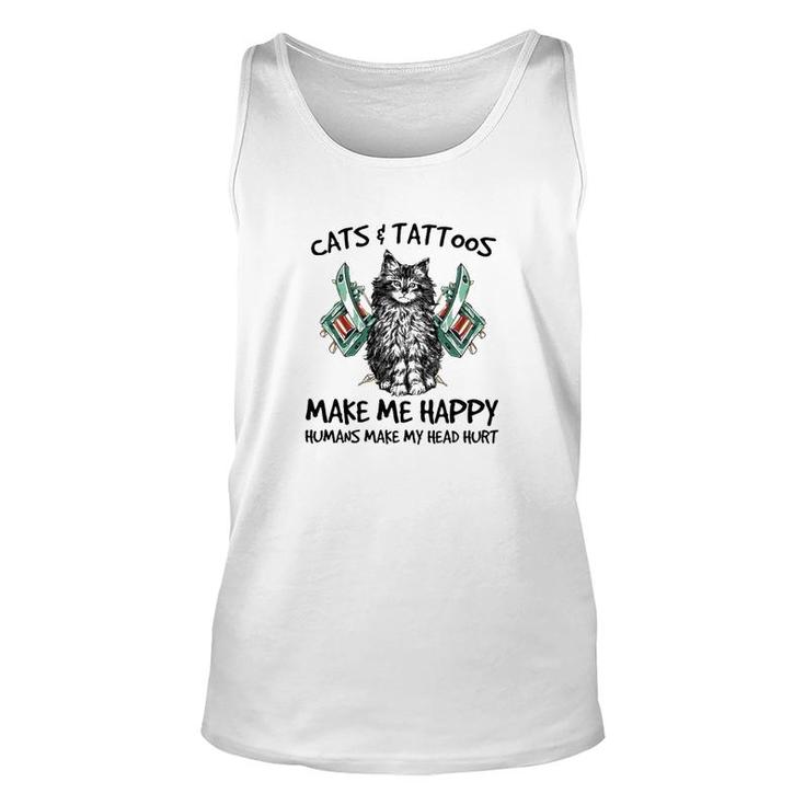 Tattoos And Cats Unisex Tank Top