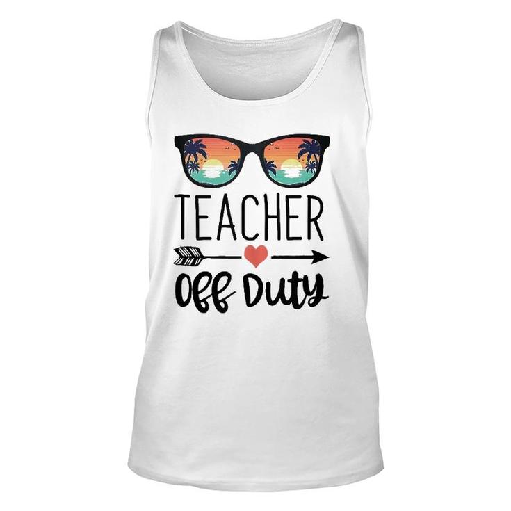 Teacher Design Sunglass Teacher Off Duty  Unisex Tank Top