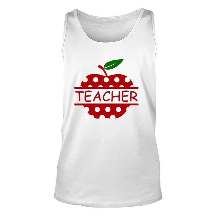 Teacher Life Teach Red Apple Teaching Lover Unisex Tank Top