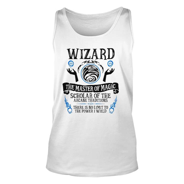The Wizard Fantasy Rpg Tabletop Rpg Ttrpg D20 Ver2 Unisex Tank Top