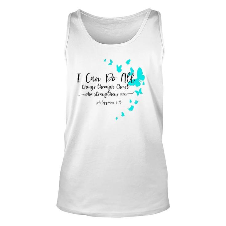 Womens I Can Do All Things Christian Religious Verse Sayings Tank Top