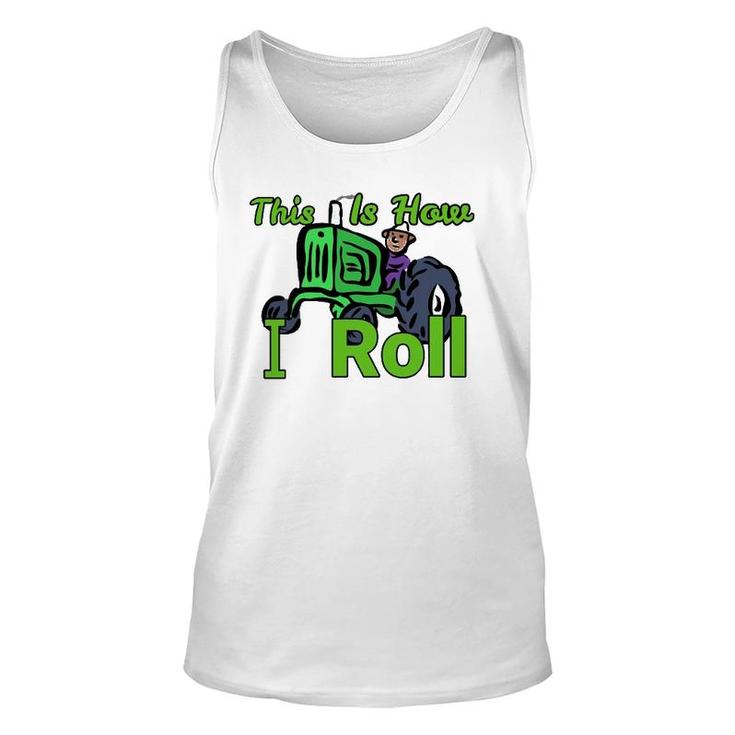 This Is How I Roll Riding Lawn Mower Design Unisex Tank Top