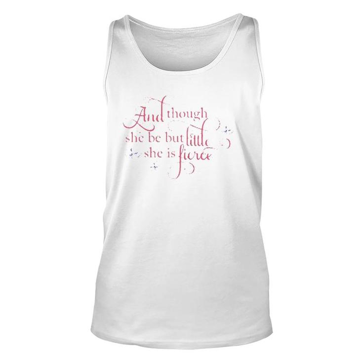 And Though She Be But Little She Is Fierce Quote Raglan Baseball Tee Tank Top
