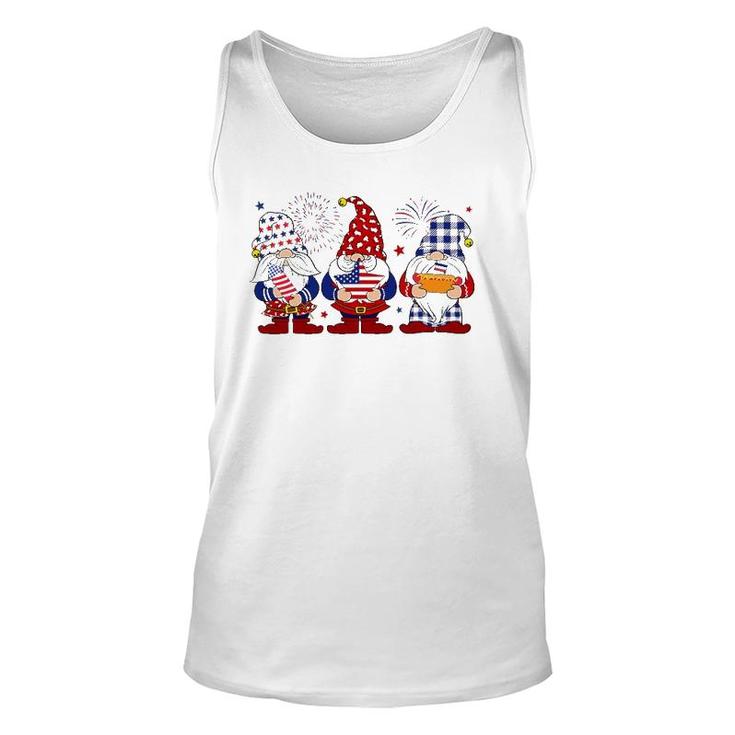 Three Gnomes 4Th Of July Independence Day American Flag Tank Top