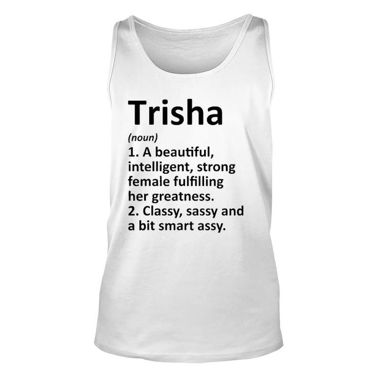 Trisha Definition Personalized Name Funny Christmas Gift Unisex Tank Top