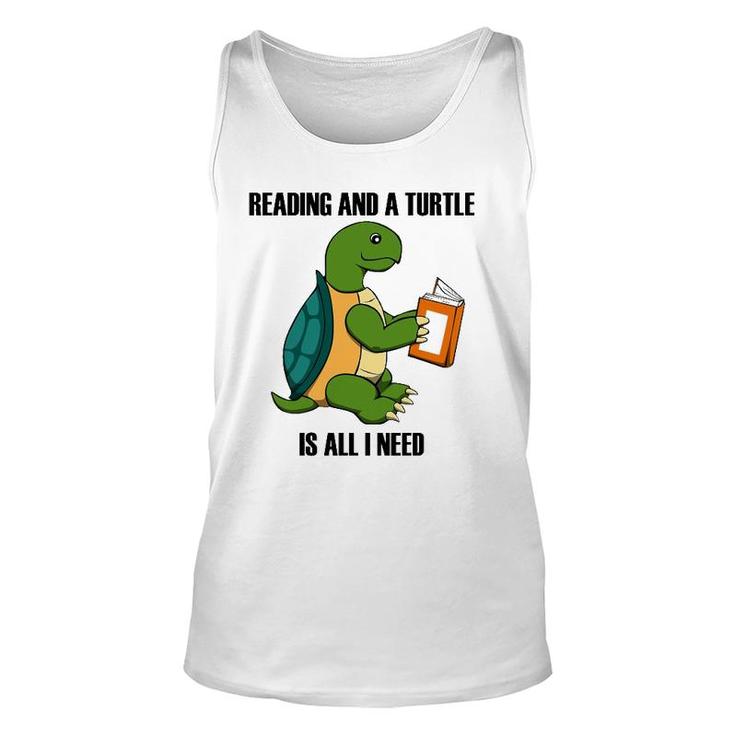 Turtles And Reading Funny Saying Book Unisex Tank Top