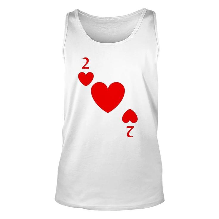 Two Of Hearts Costume Halloween Deck Of Cards Unisex Tank Top