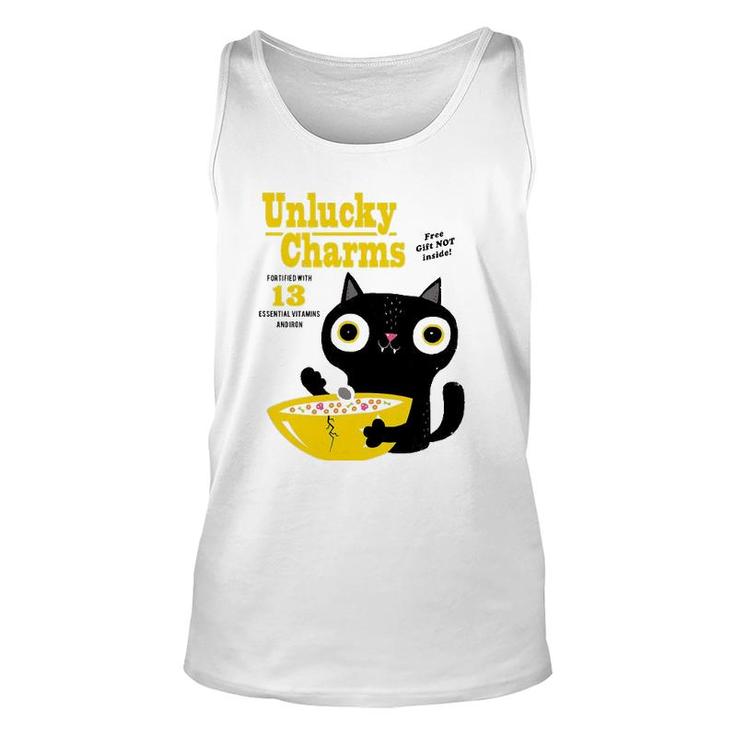 Unlucky Charms Black Cat Poster Cereal Box Unisex Tank Top