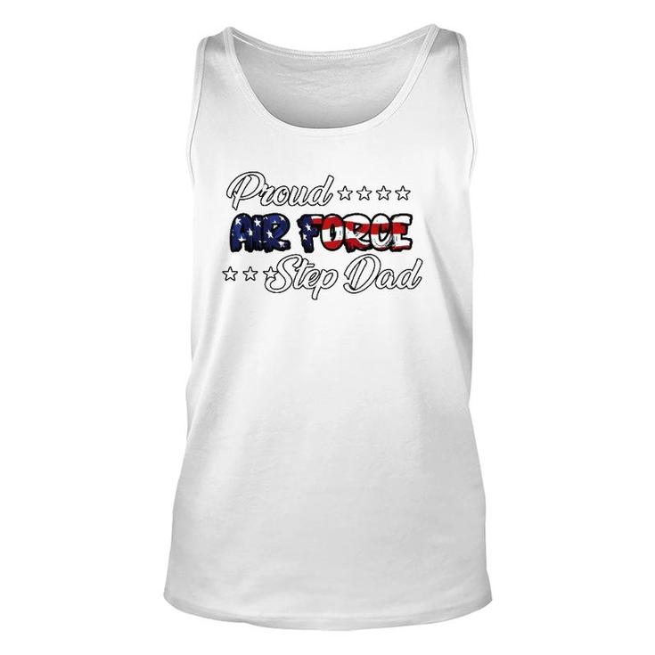 Us Flag Bold Proud Air Force Step Dad Unisex Tank Top
