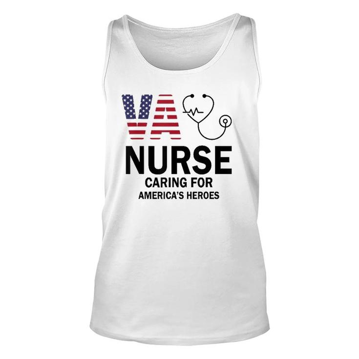 Va Nurse Caring For American's Heroes Unisex Tank Top