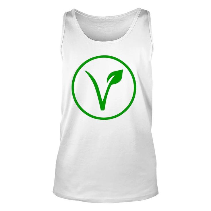 Vegan Symbol Go Vegan Vegetarian Veganism Animal Rights Unisex Tank Top