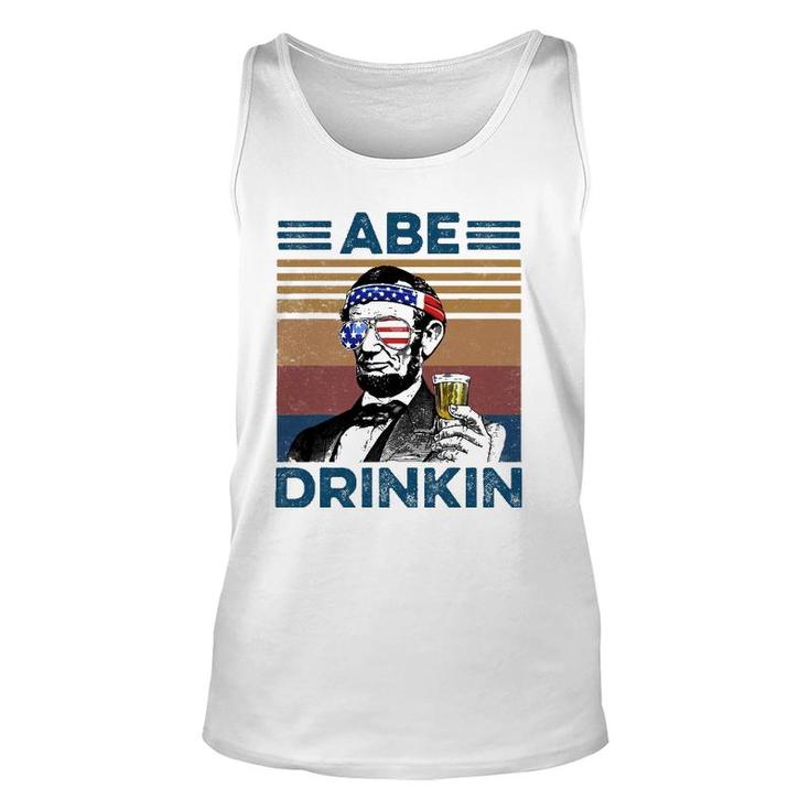 Vintage Abe Drinkin 4Th July Unisex Tank Top