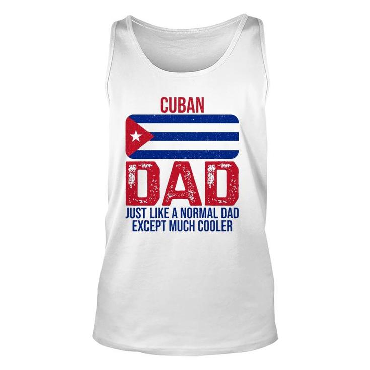 Vintage Cuban Dad Cuba Flag Design For Father's Day Unisex Tank Top