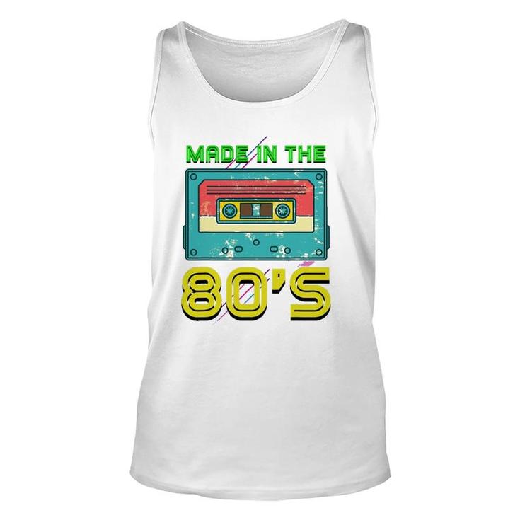 Vintage Music Cassette Eighties Costume Made In The 80S Unisex Tank Top