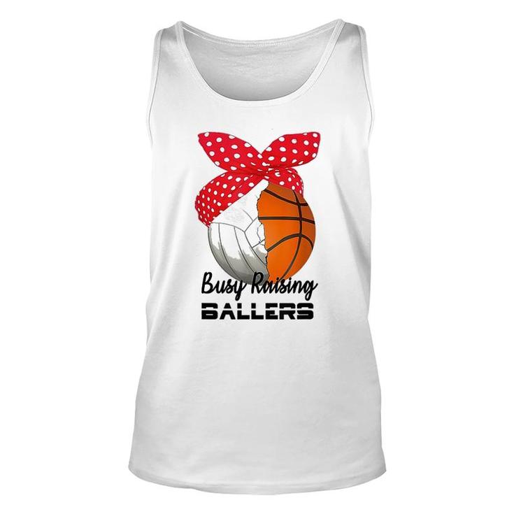 Volleyball Busy Raising Ballers Unisex Tank Top