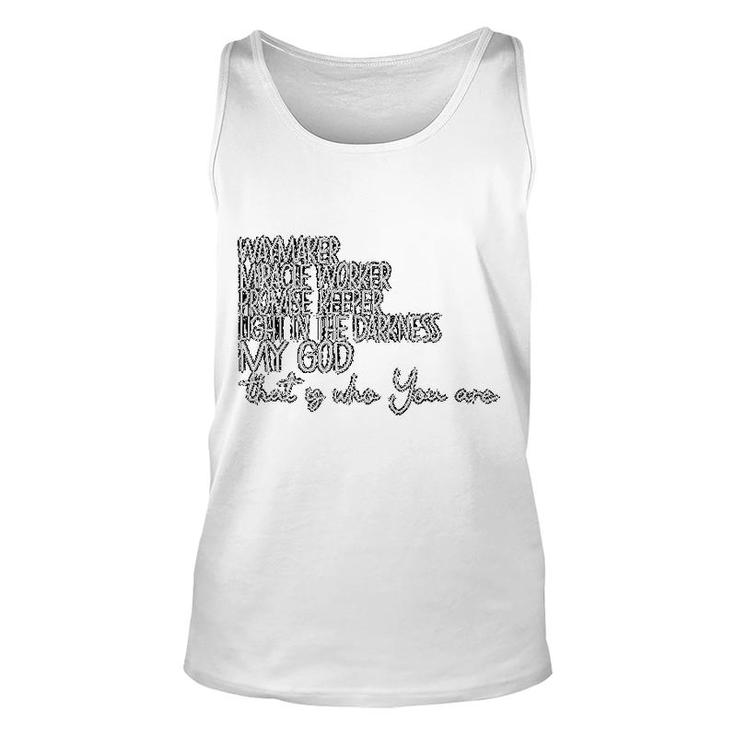 Waymaker Light In The Darkness Promise Keeper Christian Church Saying Tank Top
