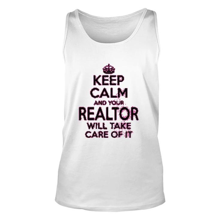Wear Realtor Gifts Keep Calm Realtor Unisex Tank Top