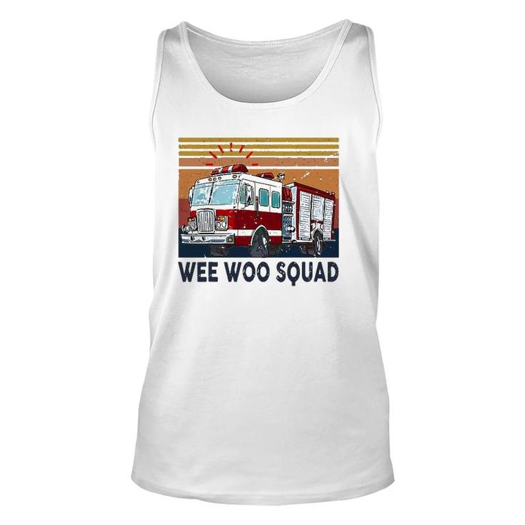 Wee Woo Squad Fire Truck Firefighter Vintage Unisex Tank Top