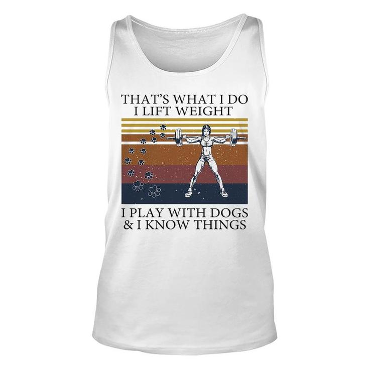 Weight Lifting That What I Do Unisex Tank Top
