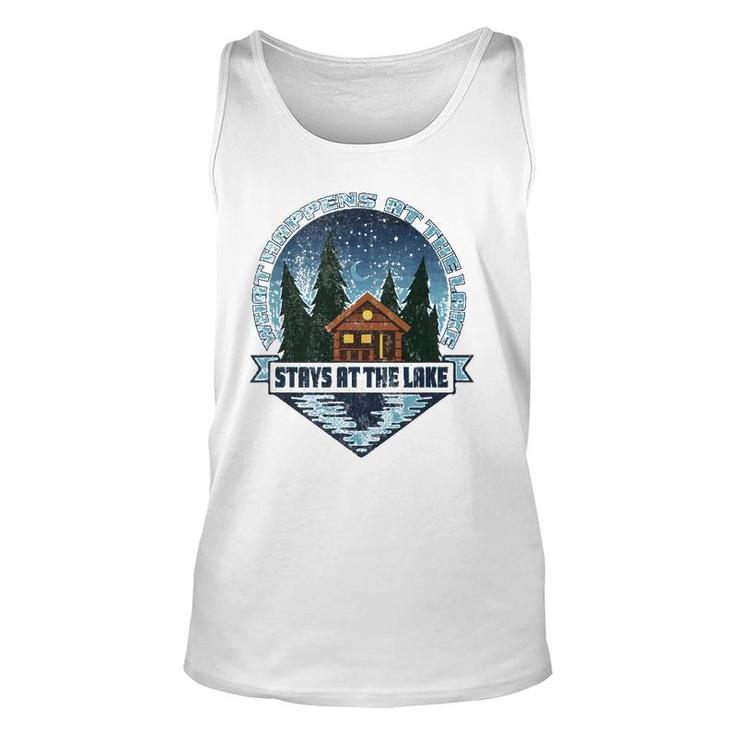 What Happens At The Lake Stays At The Lake Unisex Tank Top