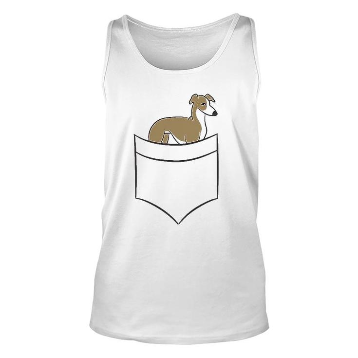 Whippet In The Pocket Cute Pocket Whippet Unisex Tank Top