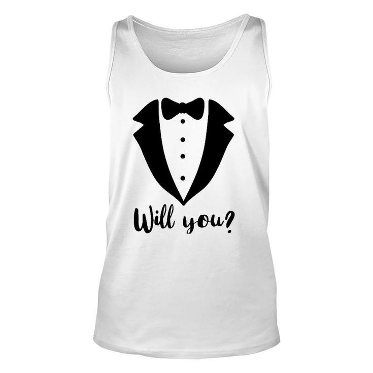 Will You Marry Me Sign Funny Gay Marriage Proposal Man Gift Unisex Tank Top