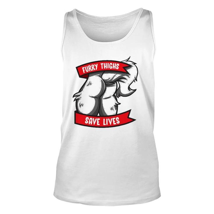 Wolf Furry Thighs Save Lives Proud Furry Pride Fandom Unisex Tank Top