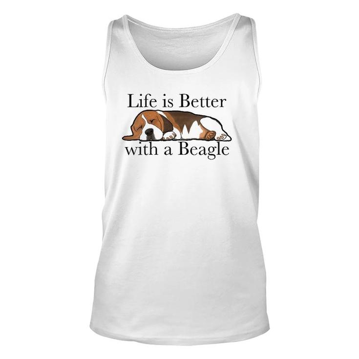 Womens Beagle Dog Lover Funny Slogan Beagles V-Neck Unisex Tank Top