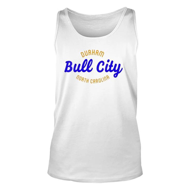 Womens Bull City Durham North Carolina V-Neck Unisex Tank Top