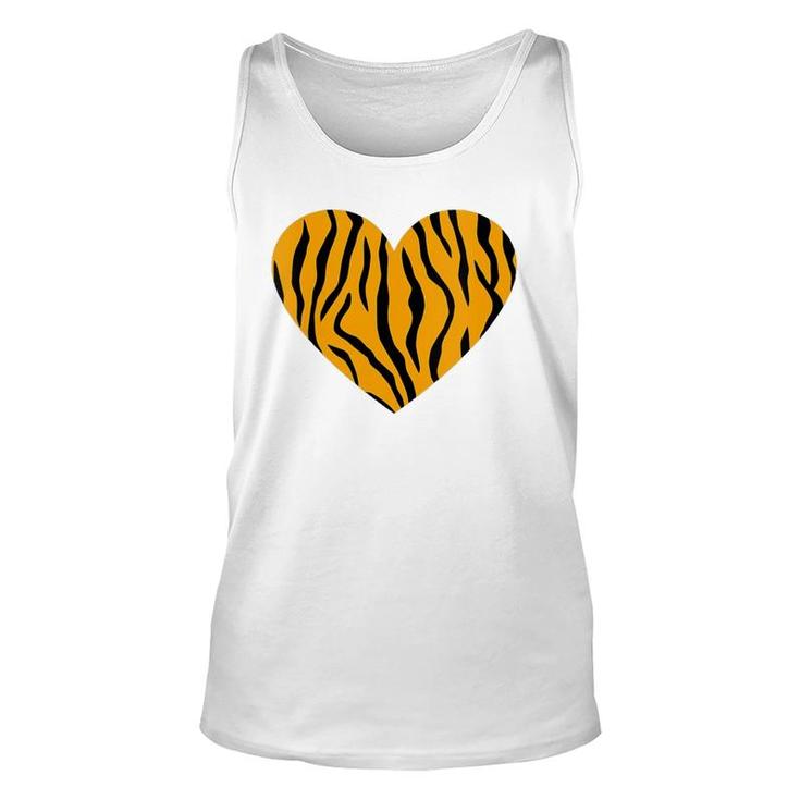 Womens Cool Animal Tiger Print Heart Valentine Unisex Tank Top