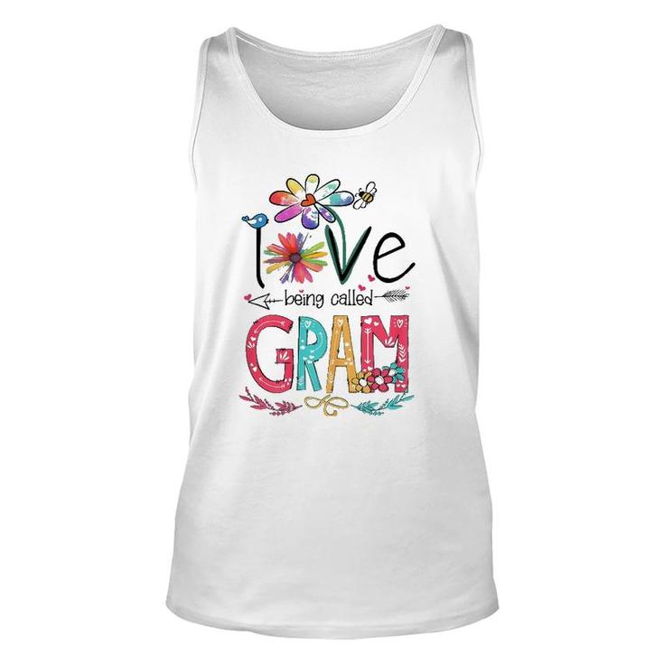 Womens I Love Being Called Gram Sunflower Gifts Unisex Tank Top
