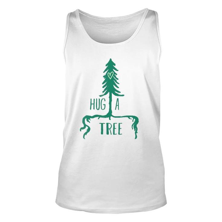 Womens Tree  - Tree With Heart Graphic Hug A Tree  Unisex Tank Top