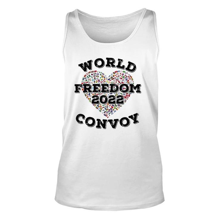 World Freedom 2022 Convoy Classic Canadian Truckers Support Unisex Tank Top
