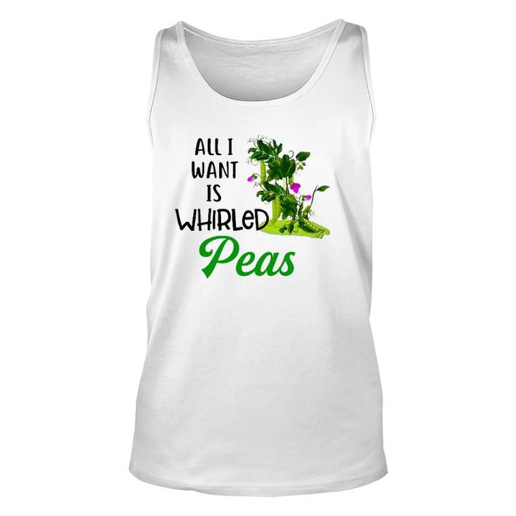 World Peace Tee All I Want Is Whirled Peas Unisex Tank Top