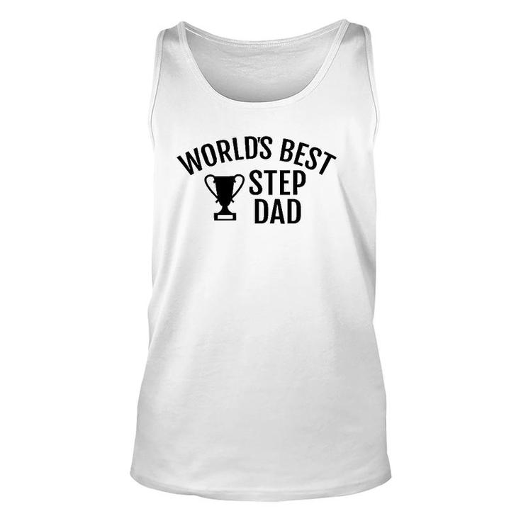 World's Best Step Dad Trophy  Father's Day Birthday Gift Unisex Tank Top