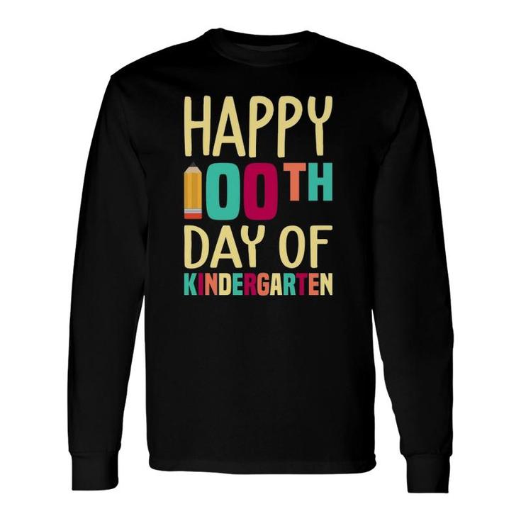 100 Days Of School Kindergarten Teacher Long Sleeve T-Shirt T-Shirt