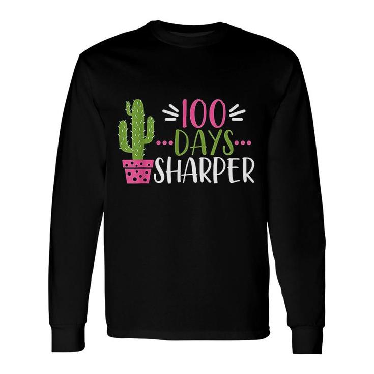 100 Days Sharper Cactus School Long Sleeve T-Shirt